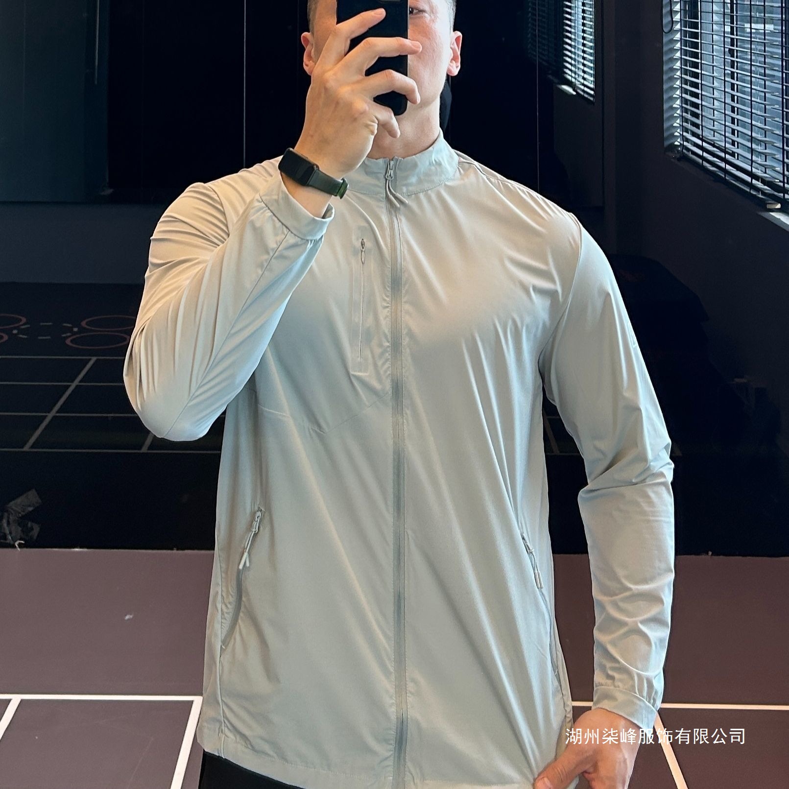 钓鱼夏防晒衣男士冰感透气舒适速干防晒服户外运动休闲外套厚黑色