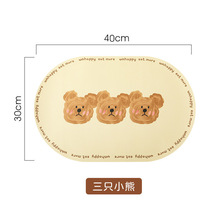 跨境可爱风硅藻泥餐垫厨房卫生间台面吸水防滑垫耐脏易打理沥水垫