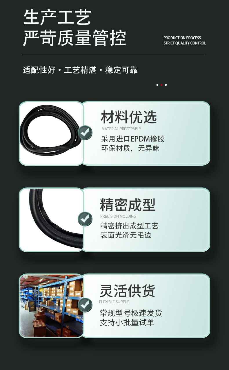 64461-06100 Is Suitable for Toyota 06 Camry Trunk Seal Guangzhou Auto Parts Factory Direct Sales