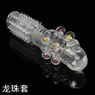 Love fashion thickened lengthened penis sleeve adult sex products with beads crystal set sex toys factory wholesale
