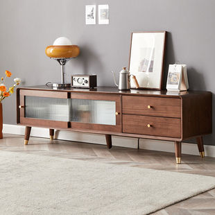 Tv Cabinet Coffee Table Combination Set Modern Simple Small Apartment Living Room Tv Cabinet Bedroom Floor Cabinet Nordic Solid Wood