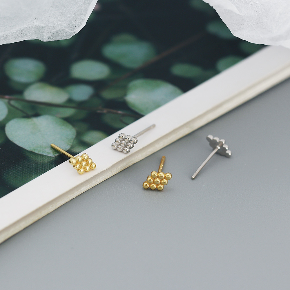 Fashion Square Silver Earrings Plating 925 Silver Earrings