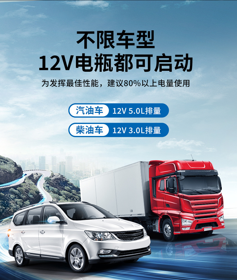 On-board air pump integrated multi-functional emergency start power supply portable car tire electric air pump