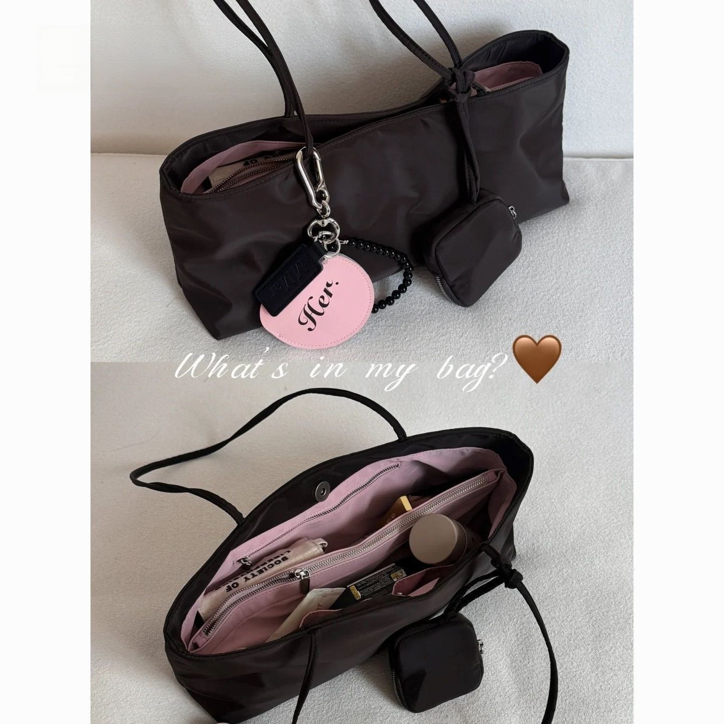 Fashionable Color-Block Nylon Tote Bag for Women 2026 New Korean Style Commuter Shoulder Bag Lightweight Large Handbag