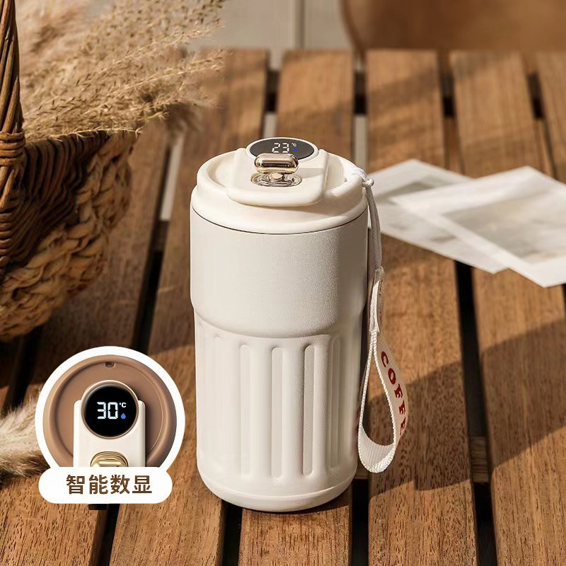 Taza de café con aislamiento térmico, taza de agua con aislamiento térmico para niñas, taza portátil de alto valor, taza de acero inoxidable, LOGOTIPO grabado