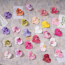 大蝴蝶兰花头DIY手工仿真假花复古发饰簪花装饰服饰辅料拍摄道具