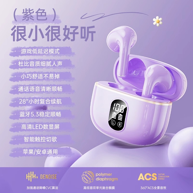 柏林之声无线蓝牙耳机2025年新款半入耳式高端超长续航运动高音质|undefined