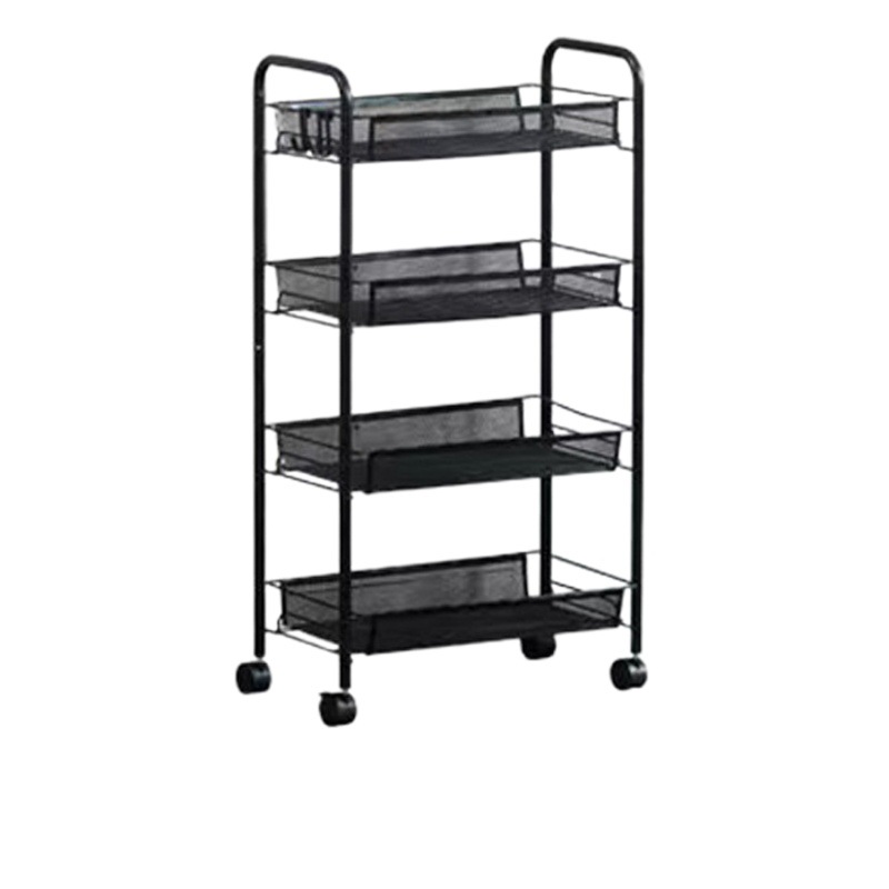 Salón de belleza estante de almacenamiento de piso móvil organizador de almacenamiento de cama estante de almacenamiento de múltiples capas estante de la esquina de la cocina