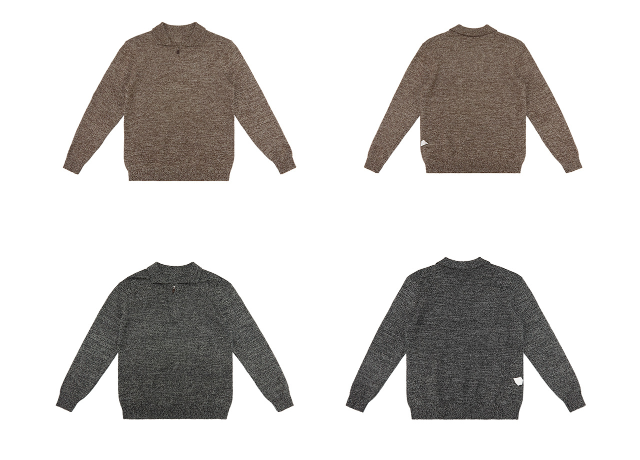 UNF 500g Half-Zip Polo Collar Sweater