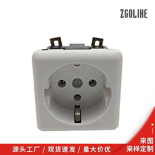 Wholesale European Standard Socket with Soldering Piece Power Socket Snap-In European Standard Socket Black Snap-In Socket