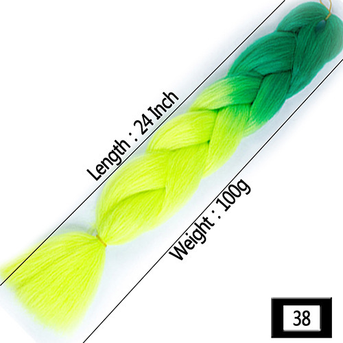 Peruca de comercio exterior gran trenza color gradiente africano gran trenza fibra química de alta temperatura seda trenza pelucina trenzada extensión de pelo