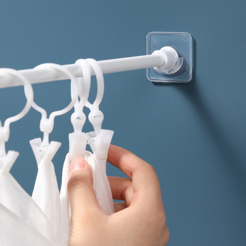 Japanese telescopic rod fixed bracket shower curtain rod telescopic rod load-bearing anti-slip self-adhesive glass smooth tile anti-falling bracket