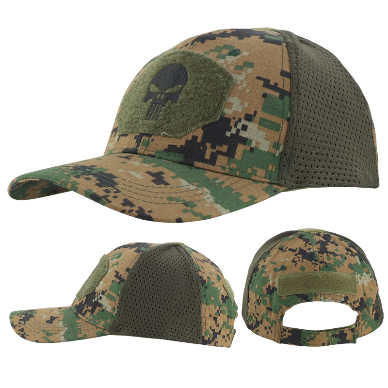 Gorra de béisbol de camuflaje, gorra táctica con visera, gorra de verano transpirable para senderismo, gorra de malla con velcro, gorra de ciclismo, moderna