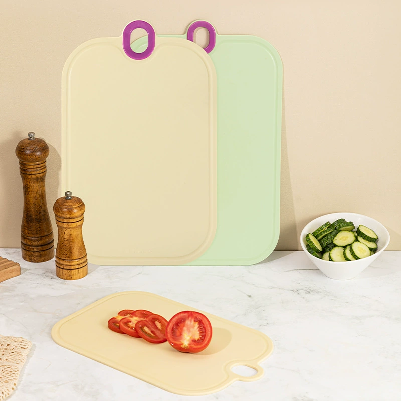 Разделочная доска из ТПУ для кухни, двусторонняя, нескользящая, антиплесневая, подходит для нарезки фруктов, специально разработана для детей, антибактериальная, легко моется.