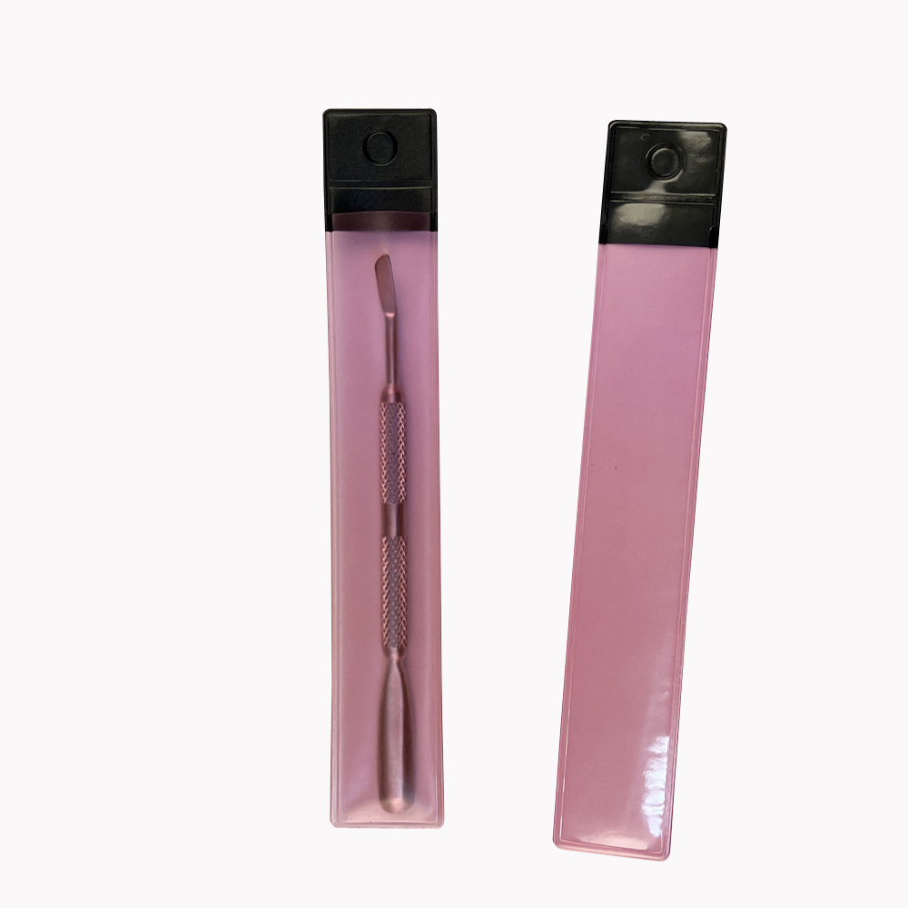 Color PVC bolsa larga cepillo de maquillaje bolsa de almacenamiento de plástico abierto Acero empuje codo pinzas bolsa de embalaje de PVC