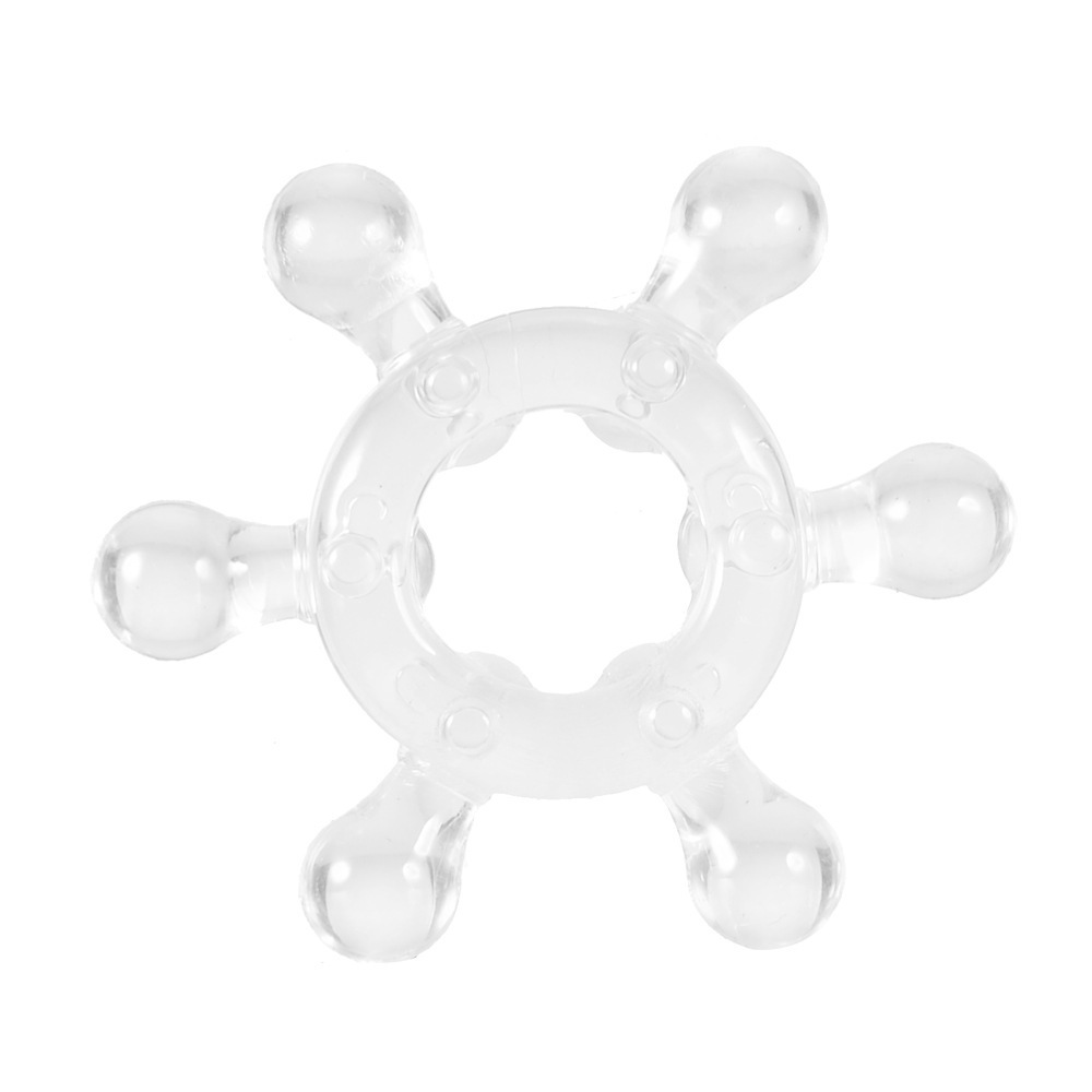 Caterpillar Crystal Delay Ring TPE Locking Sun Ring Adult Toy — detail image 17
