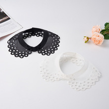 春季雪纺镂空假领子女精美衣领简单高级感娃娃领时尚百搭假领现货