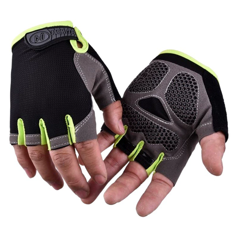 Половина пальца на открытом воздухе спортивная езда мужские и женские перчатки альпинизм фитнес йога вождения