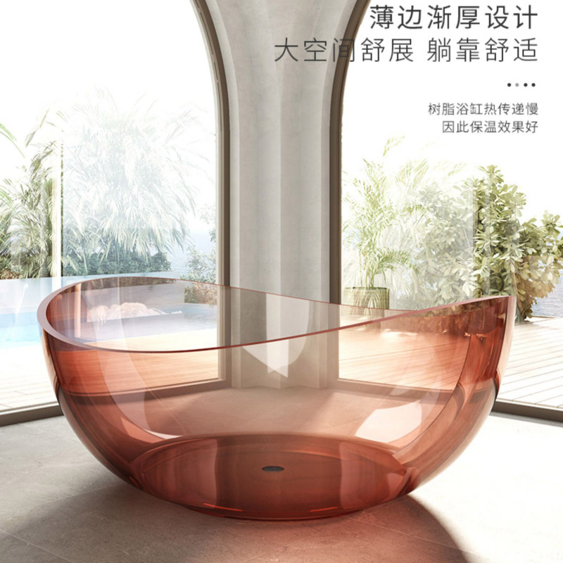 Bed & Breakfast transparent bathtub artificial stone resin color Crystal home hotel independent couple bathtub bath tub Bed & Breakfast transparent bathtub artificial stone resin color Crystal home hotel independent couple bathtub bath tub