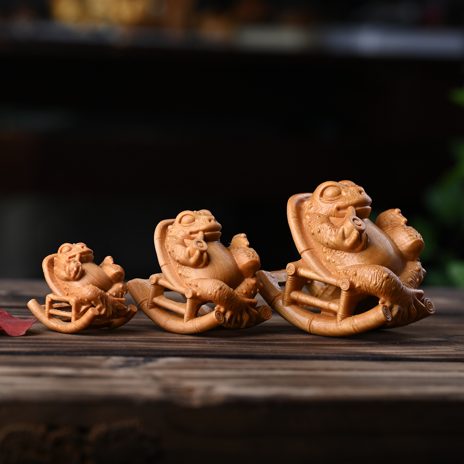 崖柏夢想成真金蟾茶寵手把件癩蛤蟆小天鵝家居辦公室桌面擺件批發