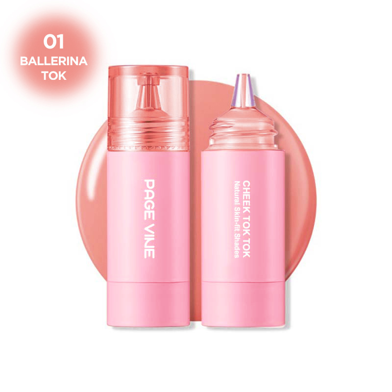 Cross-border PAGE VINE Liquid Blush Brilliant White Carmine Lipstick Mat Multifunctional Eye Shadow Pink