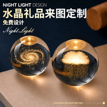 跨境水晶球定制玻璃球转运珠魔术球人物水晶摆件宠物纪念品定制