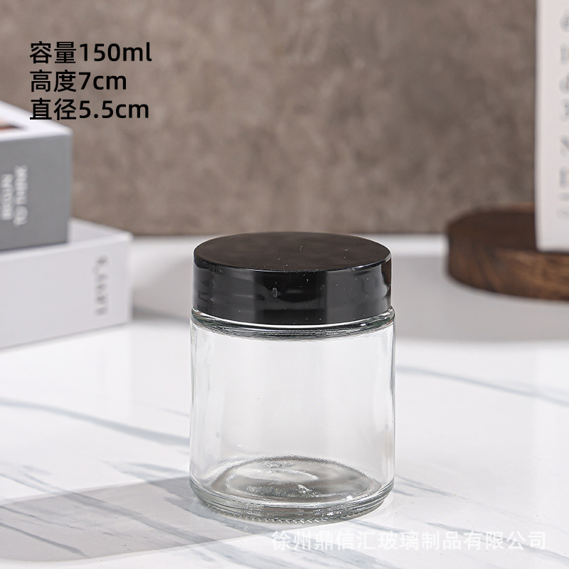 卸売および小売透明な花茶ボトル 300 ミリリットルガラスマスクボトル 500 ミリリットルストレートガラス瓶 30 ミリリットルクリームボトル|undefined
