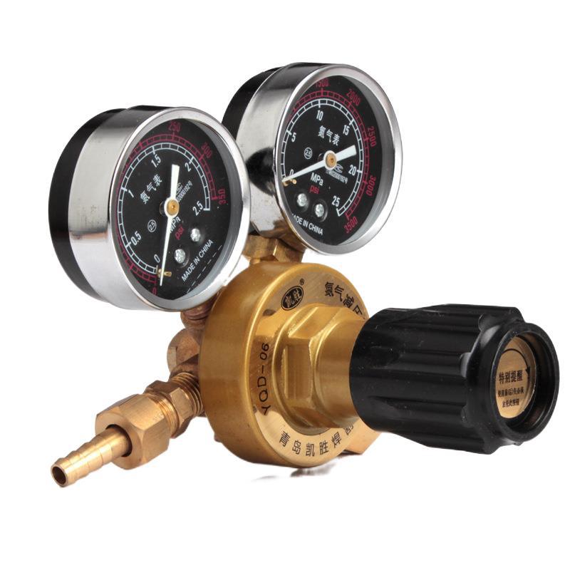氮气表减压阀减压表纯铜氮气表密封性好防漏气氮气减压器YQD-06