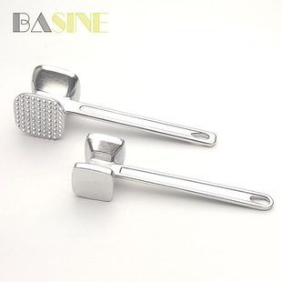 Aluminum Alloy Household Square Hand-Pounded Double-Sided Steak Meat Hammer, Meat Tenderizer, Solid Thickened Meat Pounder