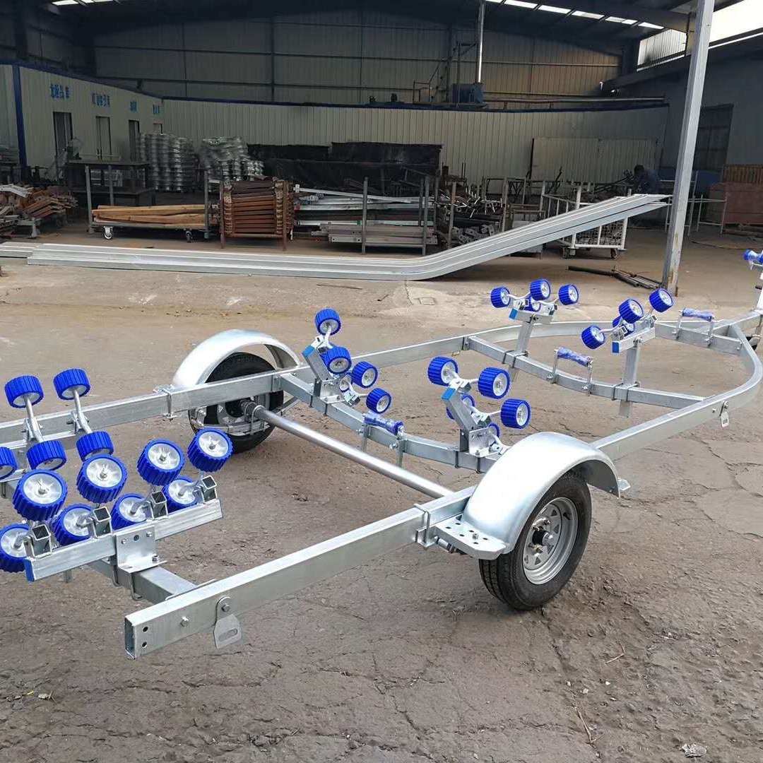 船用镀锌RIB玻璃钢船铝合金船6米4拖车拖挂刹车尾灯游艇快艇钓鱼