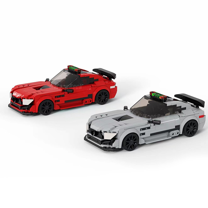 MOC building blocks compatible with Lego 132292 Mercedes Benz AMG GT-R F1 safety car model assembling speed series