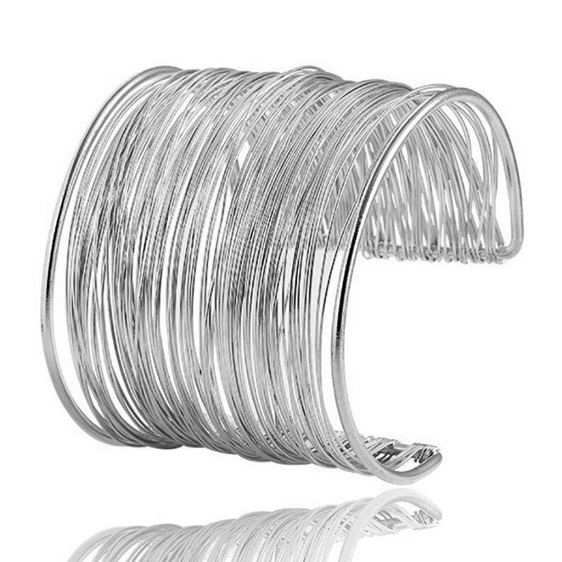 欧美跨境爆款夸张ins小众设计感金属光面手镯几何个性手饰braclet|undefined