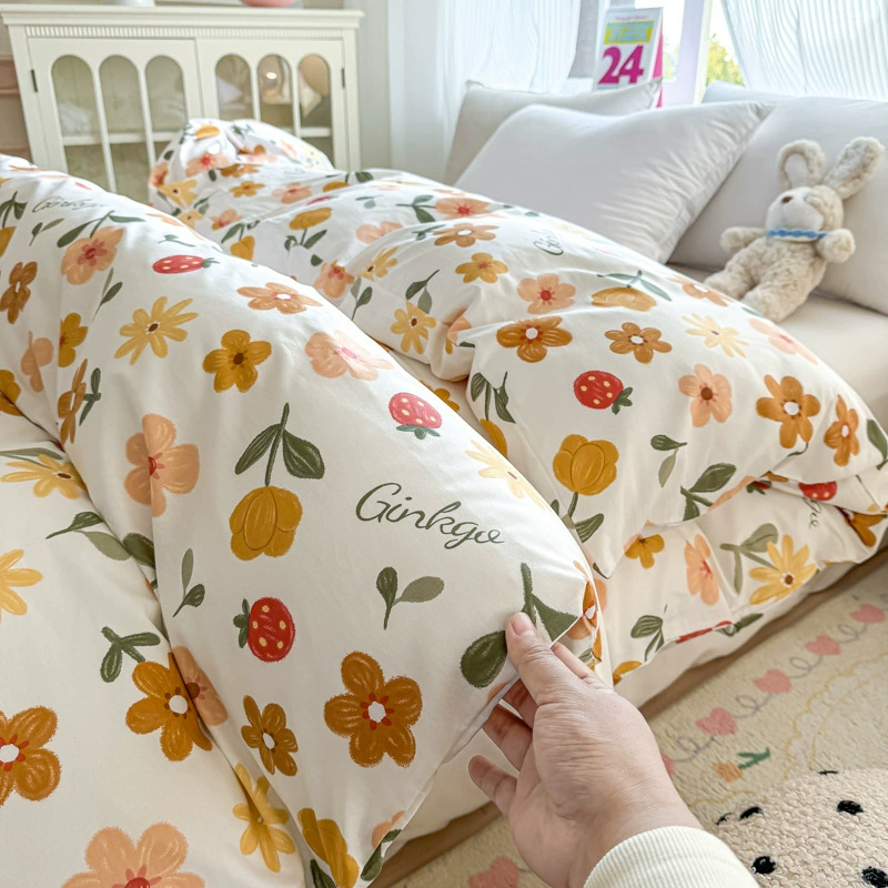 Cotton duvet cover for elementary school students, bedspread
