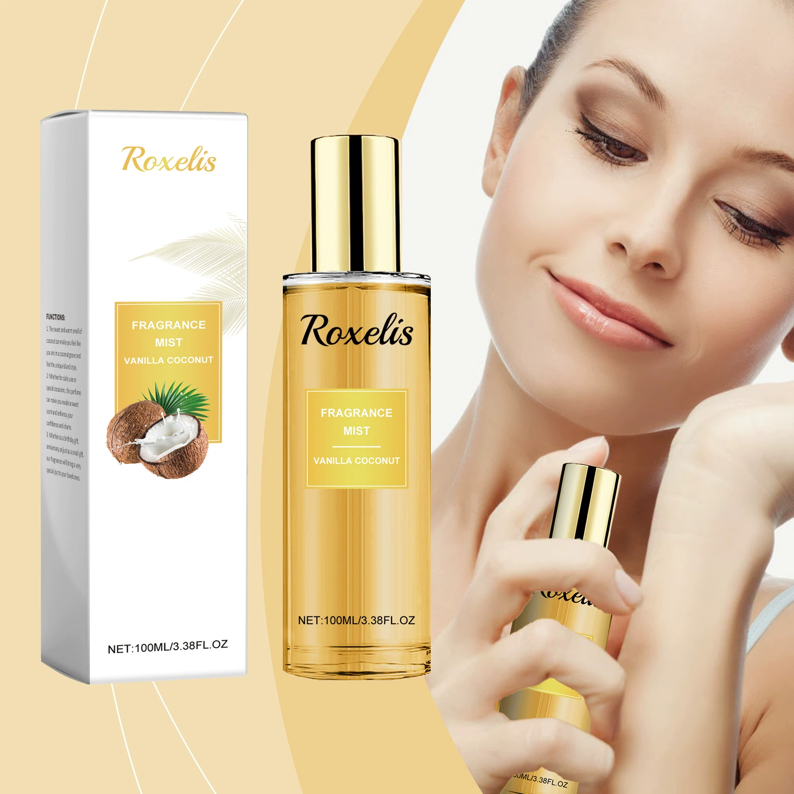 Ванильный кокосовый ароматизаторы спрей для длительного сохранения аромата свежего тела спрей для цветов и фруктов освежающий аромат для тела