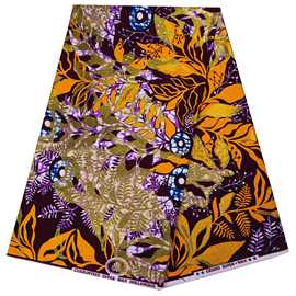 现货棉质双面印花蜡染布洒超蜡出口欧美外贸面料女士礼服布料