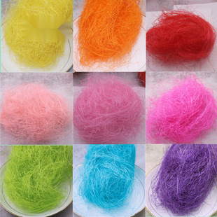 Raffia Hemp Silk Gift Box Filling Wedding Venue Holiday Scene Layout Colorfulful Hemp Silk Filling