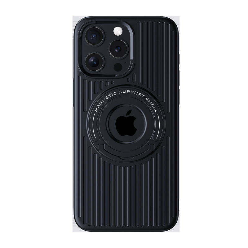 透かし彫り放熱はiPhone16磁気吸引スタンドの携帯ケースリンゴ15フロスト全包転倒防止保護カバー14を適用する|undefined