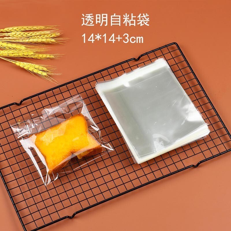 透明なパン包装袋パフベーグルドーナツビスケットクロワッサン食事袋粘着袋増粘パン袋|undefined