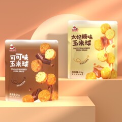 桂福記トウモロコシボール太妃糖可味トウモロコシ花網紅レジャースナック小包装即食食いしん坊スナック