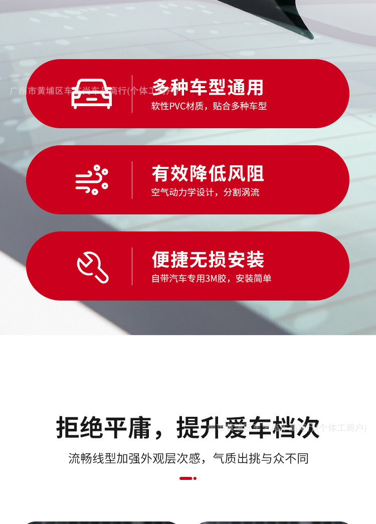 Car Shark Fin Sports Car Universal Modified Wind Blade Spoiler Tail Wing Black Personalized Suitable for Car Roof Antenna
