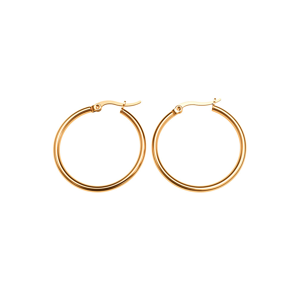 Aretes de acero inoxidable de moda transfronteriza aretes de acero inoxidable de acero de titanio simplista para mujeres aretes de acero de titanio para baño accesorios de orejas al por mayor