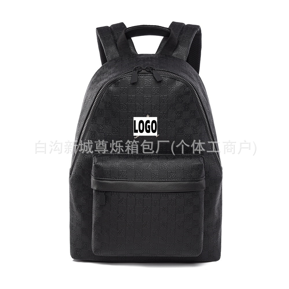 대형 더블 백 PU 블랙