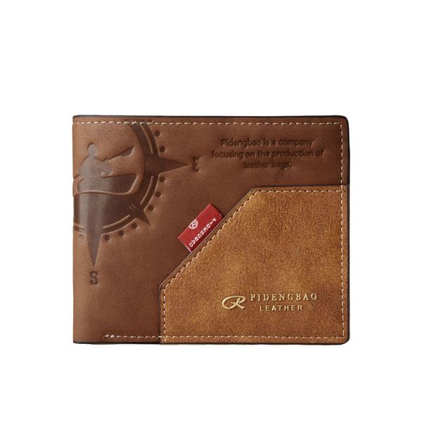 retro short fashionable capacious polyurethane wallet