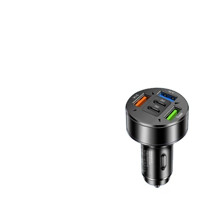 Five-In-One Car Charger with Digital: Mobil şarj cihazları