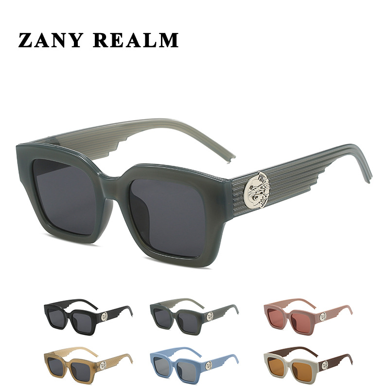 Nueva Original Retro cuadrado textura transfronteriza gafas de sol UV400 Internet celebridad transmisión en vivo gafas de sol de moda 5024 fabricantes