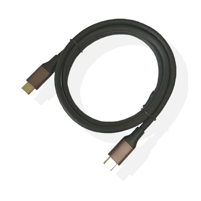 Двухголовый TYPE-C полнофункциональный видеокабель Type-C 3.1 GEN2 10Gbps 60W 4K60Hz 1 м, алюминиевый корпус