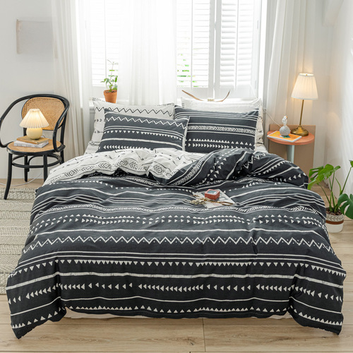 Amazon four-piece set Bohemian style down comforter set three-piece cross-border bedding foreign trade bed linens