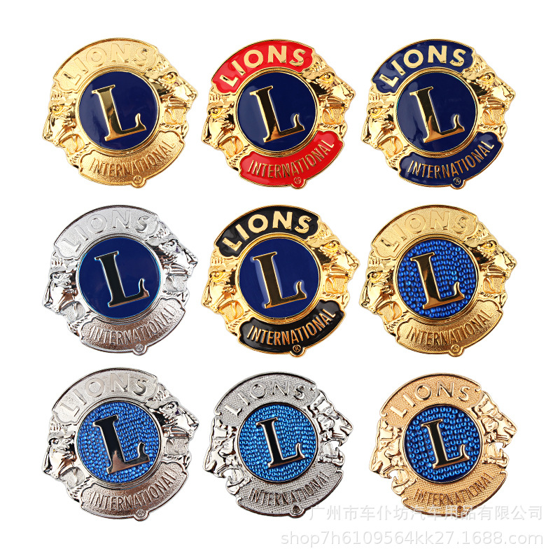 Lion Club car logo Vanny Personal Memorial Car midnet modified body…