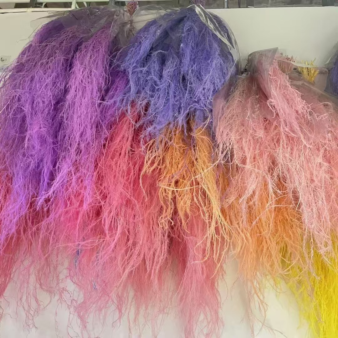 Florista sueña material floral suave decoración de bodas hierba de pelo seco flores eternas multicolores al por mayor