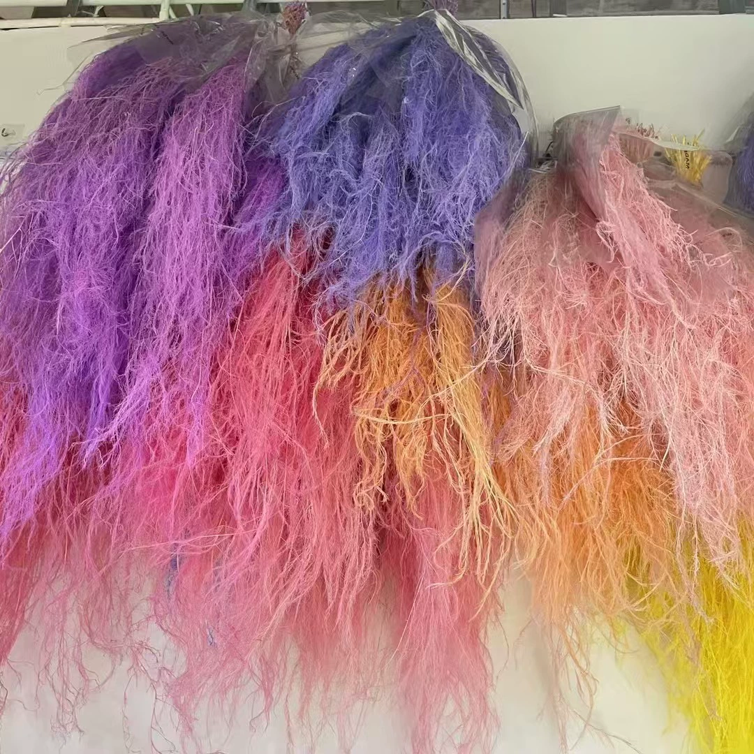 Dried flower arrangement with dreamy soft floral material, long-hair grass wedding decoration, dragon beard grass, immortelle flowers, multicolor, wholesale